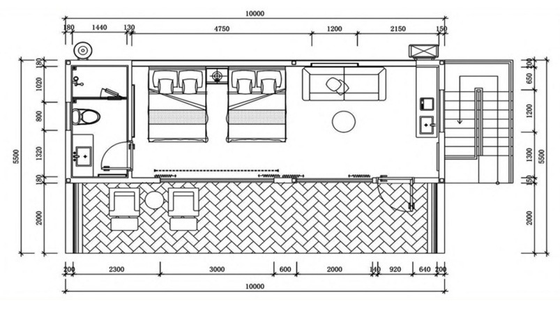 VL-PB02 Luxury prefabricated small house hotel high-end hotel tempered glass room insulation