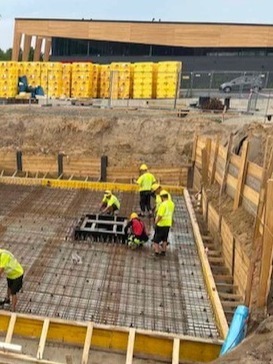 Fundament støbning